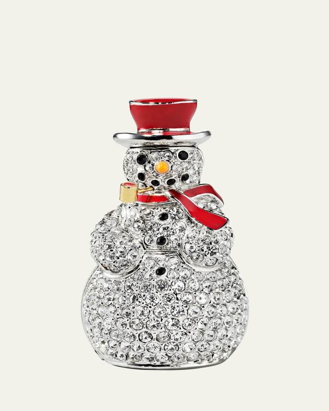 Limited-Edition Collectible Snowman Perfume Compact - Beautiful